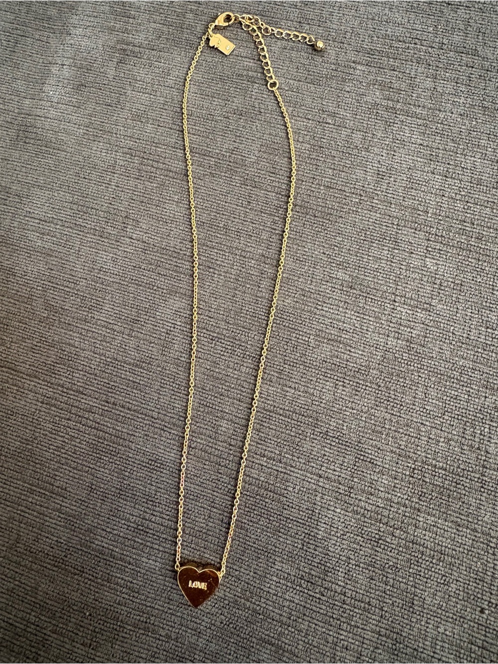 Kate Spade- Gold Heart Pendant Necklace with 'LOVE' Accent